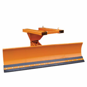 Schneepflug Einfahrtasche oben – PUR Schürfleiste – Schildbreite 2100 mm – Orange